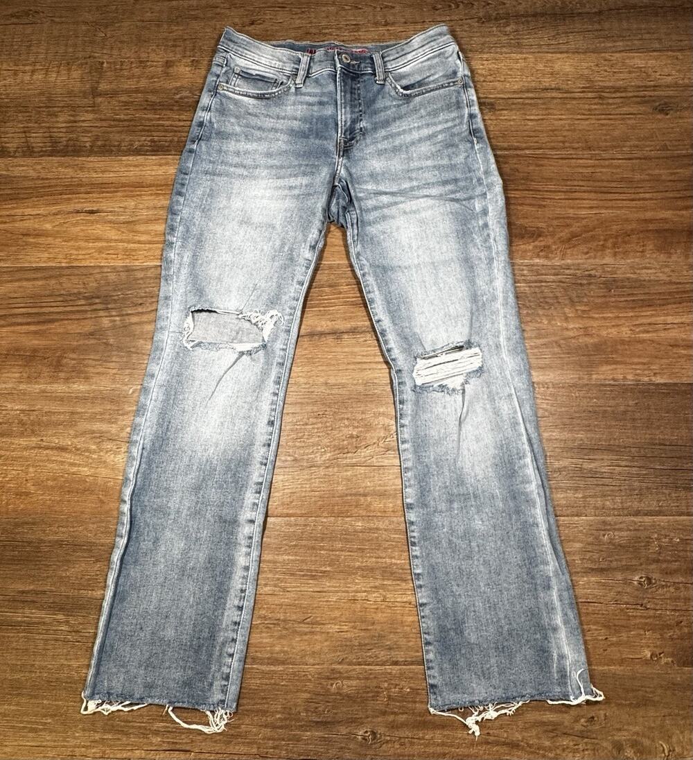 Lucky Brand Women’s Jeans Size 10/30 Mid Rise Straight Distressed Raw Hem